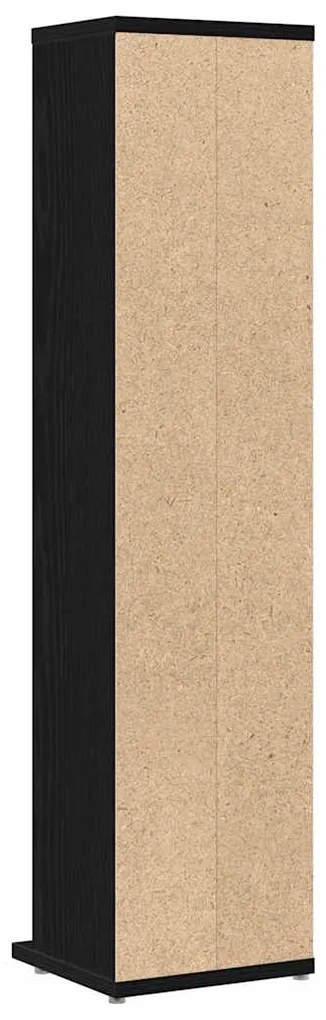 ντουλάπι CD Μαύρη δρυς 21x20x88 cm Κατασκευασμένο ξύλο - Μαύρο