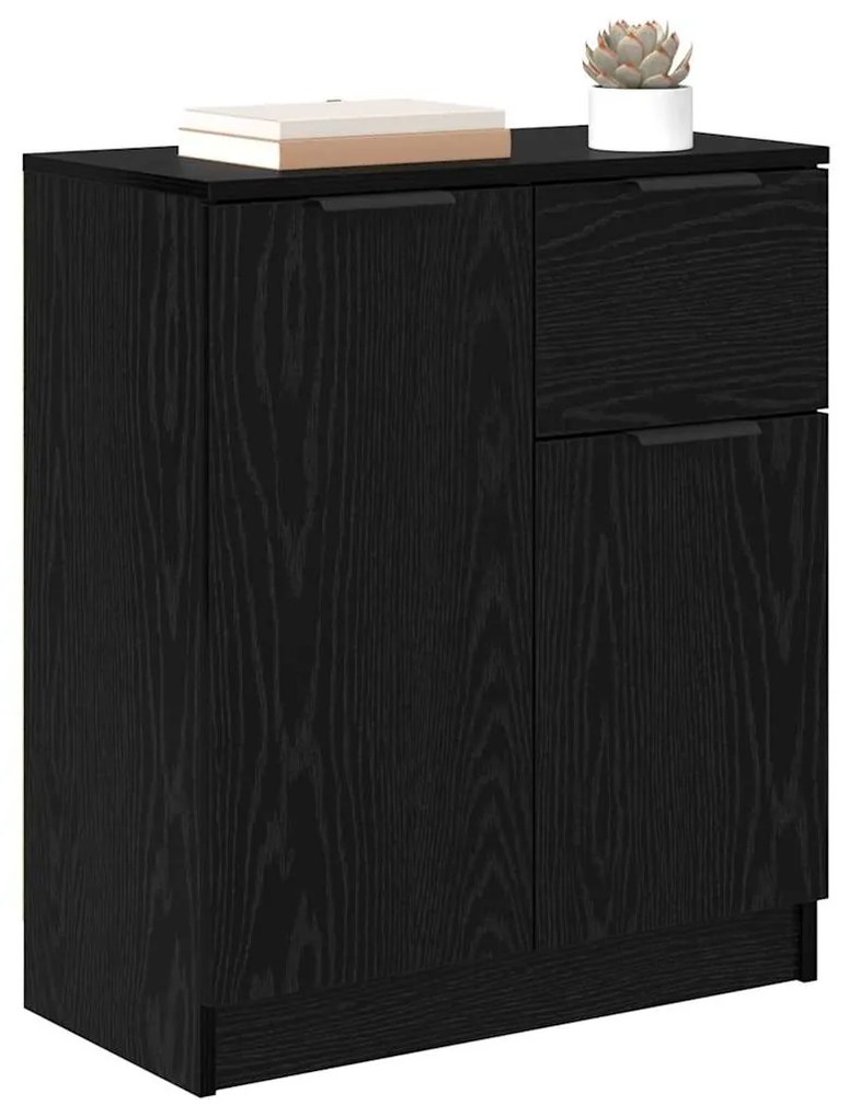 vidaXL Πλαϊνό γραφείο Μαύρη δρυς 60 x 30 x 70 εκ. Επεξεργασμένο ξύλο