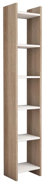 Βιβλιοθήκη Darco  μελαμίνης oak-λευκό 28.6x22x160εκ Model: 197-000195