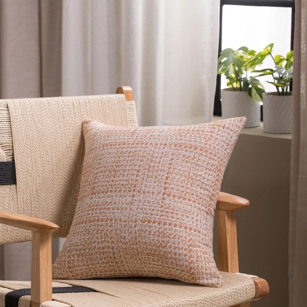 Μαξιλαροθήκη Διακοσμητική Belluno 15 Orange Teoran 43X43 Cotton-Polyester
