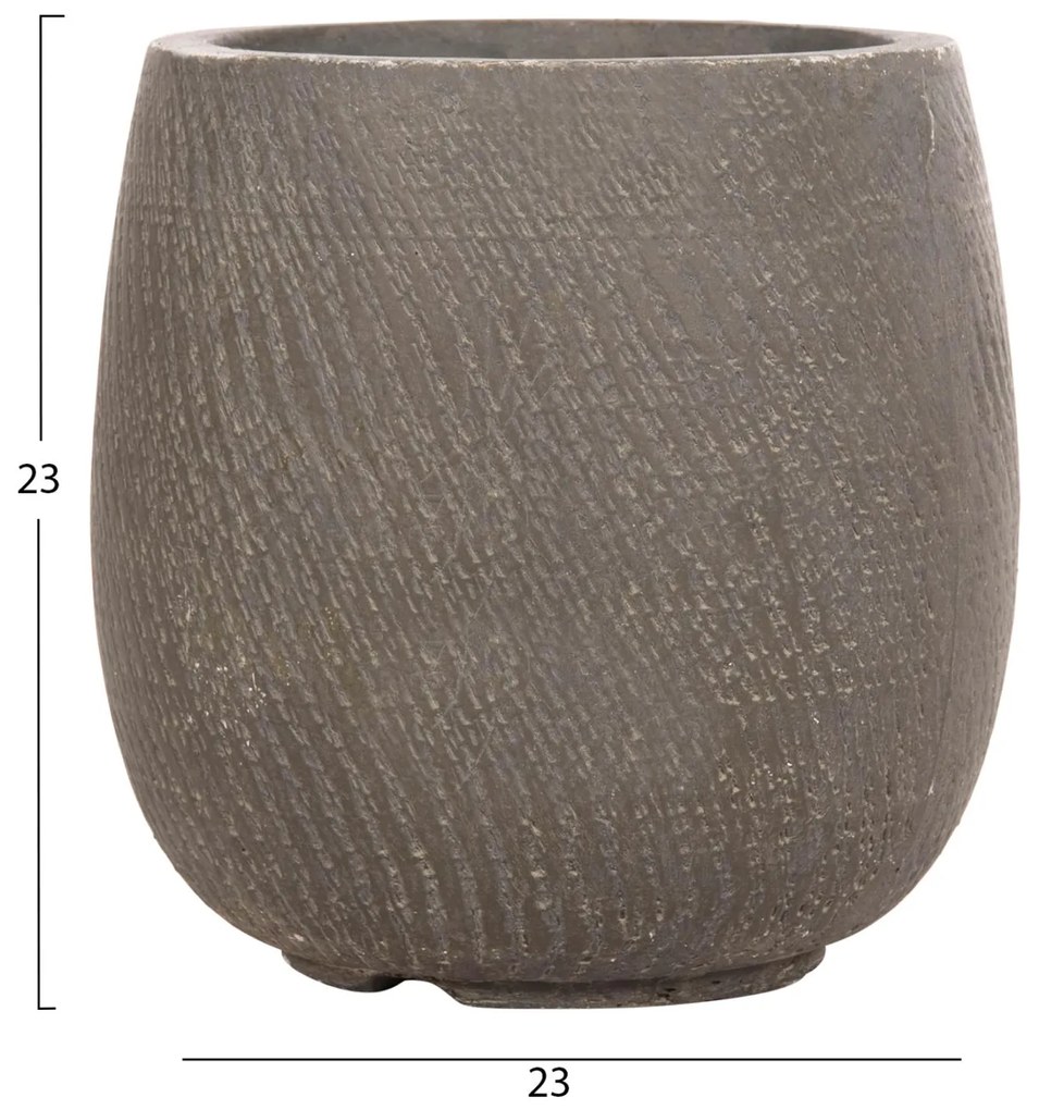 Σετ 4τεμ. Γλάστρες Στρόγγυλες GARDENER C4726 Fiberclay - Γκριζοπράσινο Φ52x55Υ εκ. 52x52x55 εκ.