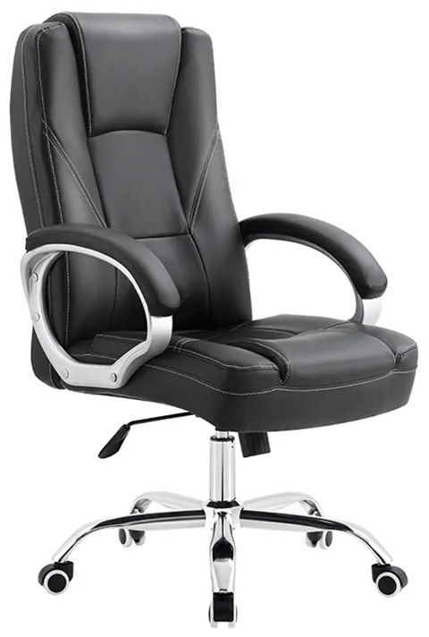 A9948 ΜΑΥΡO PU ΠΟΛΥΘΡΟΝΑ ΓΡΑΦΕΙΟΥ 61X80X50-108/60-118εκ. ZITA PLUS 61X80X50-108/60-118εκ.