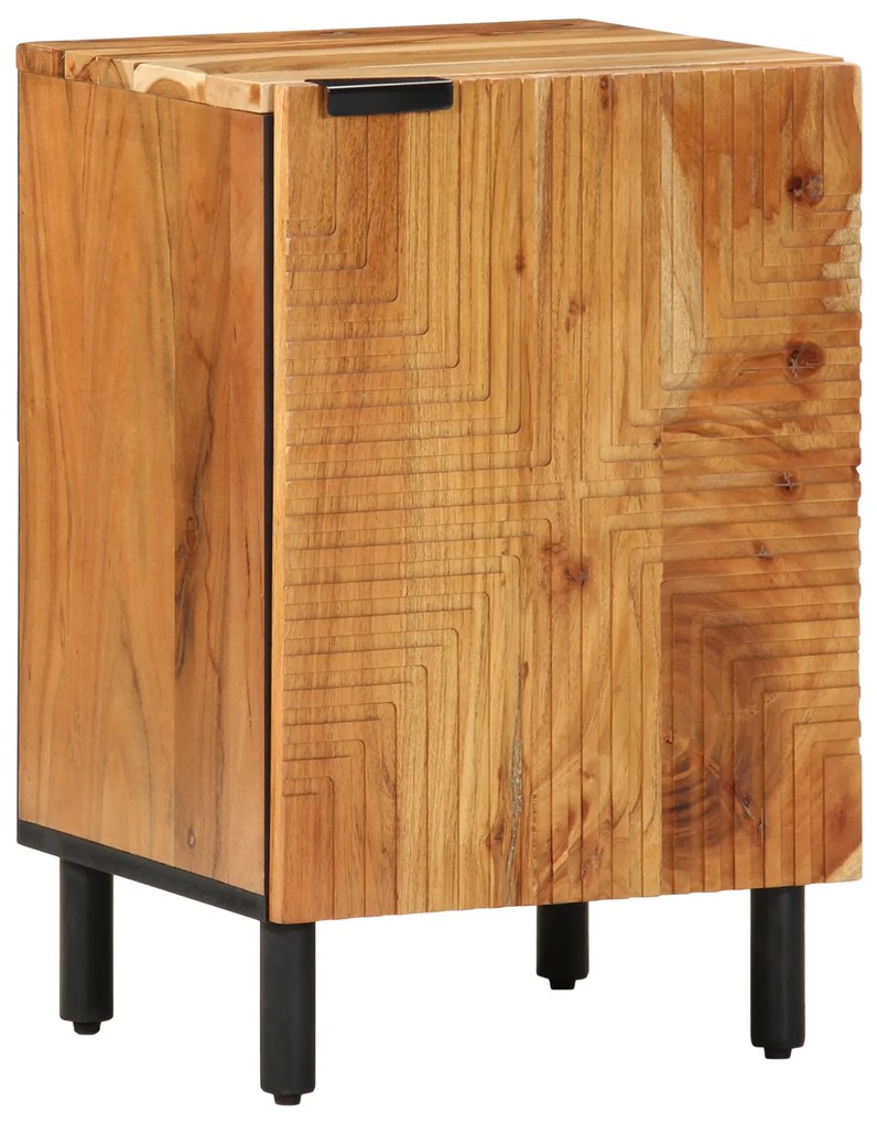 vidaXL Ντουλάπα Μπάνιου 38x33,5x58 εκ. Μασίφ ξύλο ακακίας