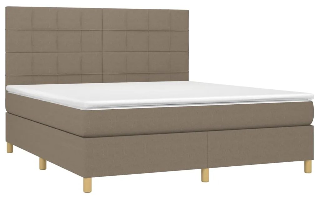 ΚΡΕΒΑΤΙ BOXSPRING ΜΕ ΣΤΡΩΜΑ TAUPE 180X200 ΕΚ. ΥΦΑΣΜΑΤΙΝΟ 3142357