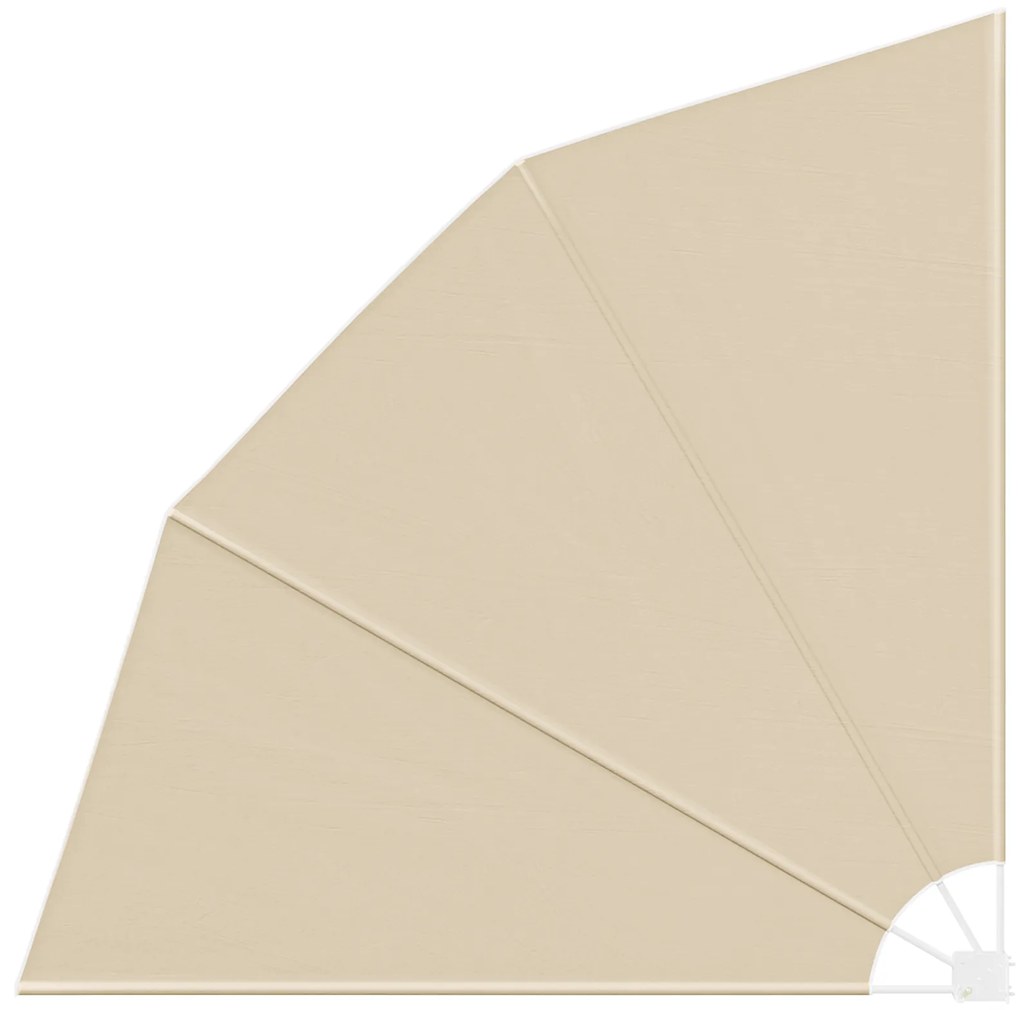 vidaXL Αδιάφανο σκίαστρο μπαλκονιού Μπεζ 210 x 210 cm ύφασμα