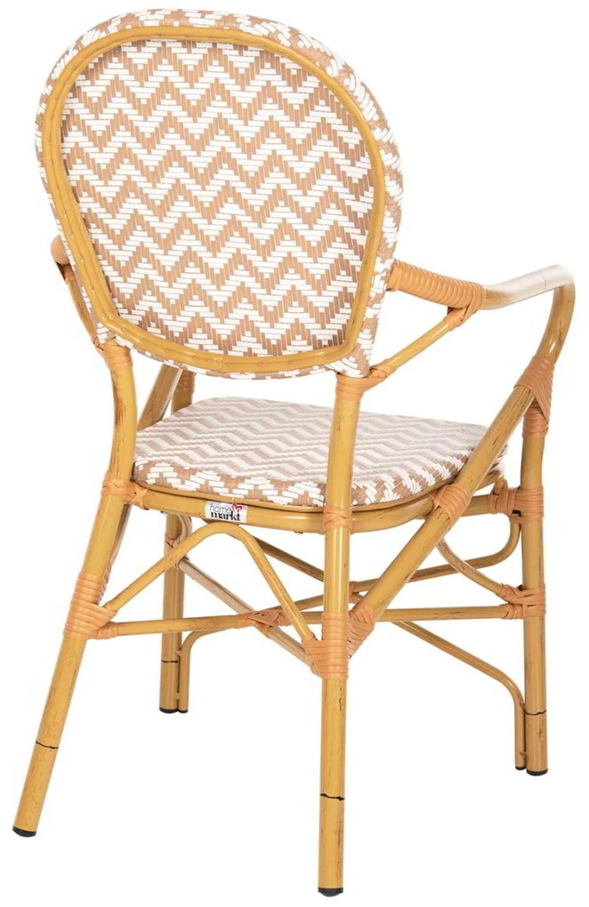 ΠΟΛΥΘΡΟΝΑ ΑΛΟΥΜΙΝΙΟΥ BAMBOO LOOK ΦΥΣΙΚΟ - ΛΕΥΚΟ HM5928.03 55x58x95 εκ.