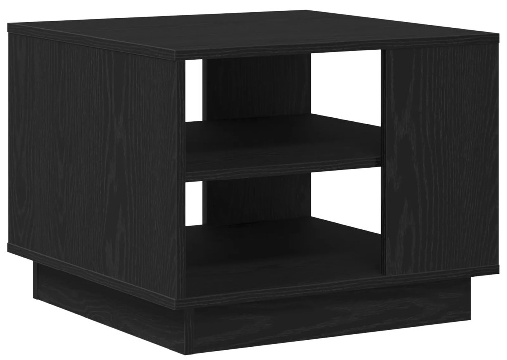 vidaXL Μαύρο Οξιά Καφέ Τραπέζι 55x55x42 εκ. Κατασκευασμένο από Επεξεργασμένο Ξύλο