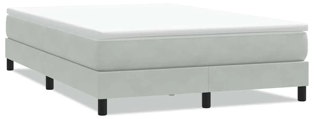 vidaXL Κρεβάτι Boxspring χωρίς Στρώμα Ανοιχτό Γκρι 140x220 εκ.