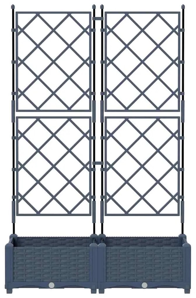 vidaXL Κηποτινάκι με Τρέλα Γκρι 80 x 40 x 125.5 εκ. PP