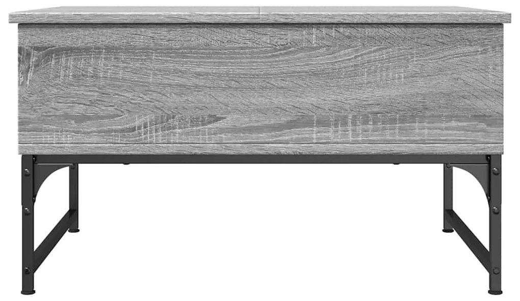vidaXL Τραπεζάκι Σαλονιού Γκρι Sonoma 70x50x40 εκ. Επεξ. Ξύλο/Μέταλλο