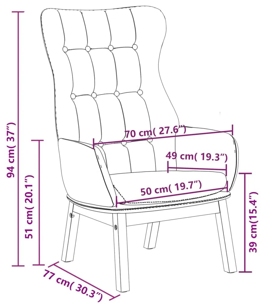 vidaXL Πολυθρόνα Relax Ανοιχτό Γκρι Υφασμάτινη