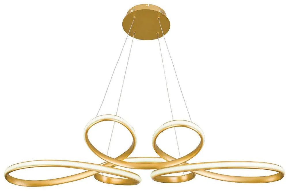 Φωτιστικό Οροφής Jill 4263100 102x120cm Led 2560Lm 53W 3000K Gold Viokef Steel,Aluminum