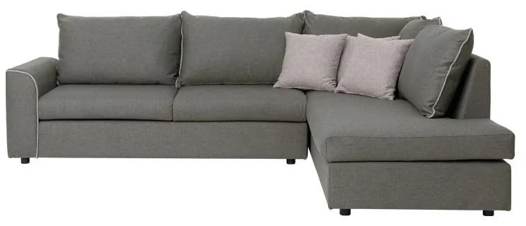 Γωνιακός Καναπές Matilda Fylliana Δεξιά Γωνία Καφέ με Μπέζ Ρίγα και Μαξιλάρια 200x270x70 εκ. 200x270x70 εκ.