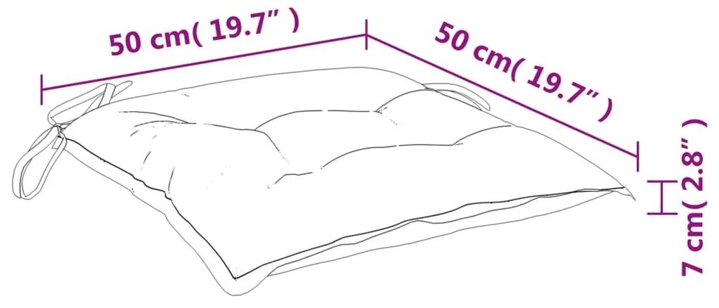 Μαξιλάρια Παλέτας Κήπου 2 τεμ. Μπεζ 50x50x7 εκ. Oxford Ύφασμα - Μπεζ