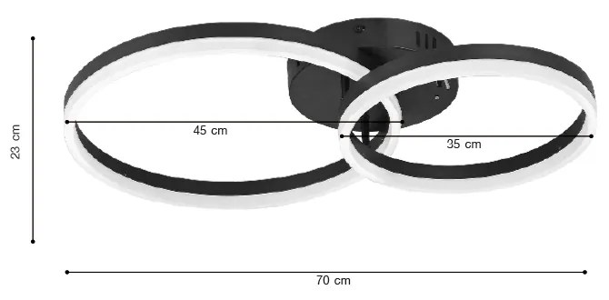 InLight Φωτιστικό  οροφής LED 45W 3CCT (by switch on base) 6094-B-Silver