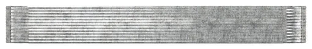 Ζαρντινιέρα Ασημί 554x100x68 εκ. Ατσάλι με Ηλεκτρ. Βαφή Πούδρας - Ασήμι