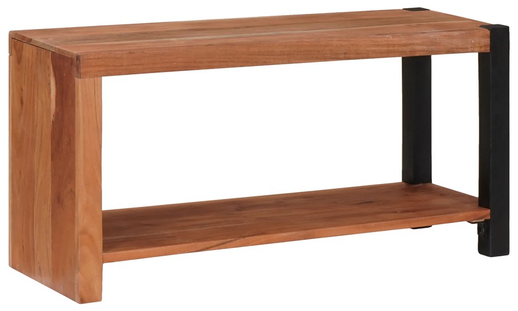 vidaXL Βιβλιοθήκη Καφέ, Μαύρο 80 x 30 x 110 εκ. Στερεό Ξύλο Ακακίας