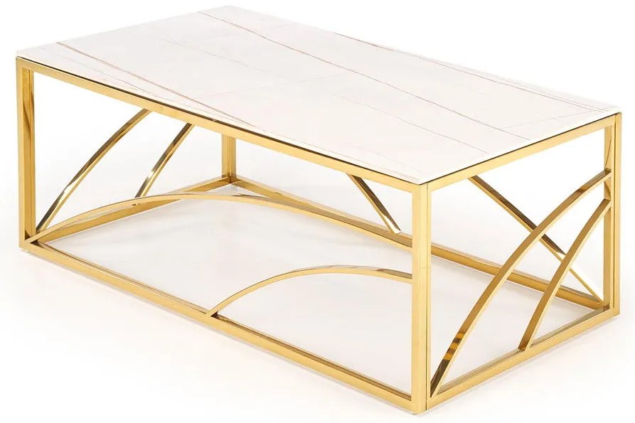 Uni 2 Τραπεζακι Σαλονιου Γκρι Μαρμαρο 120x60x45