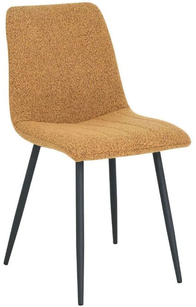 Καρέκλα Praga 03-1022 54,5x44x89cm Mustard Μέταλλο,Ύφασμα