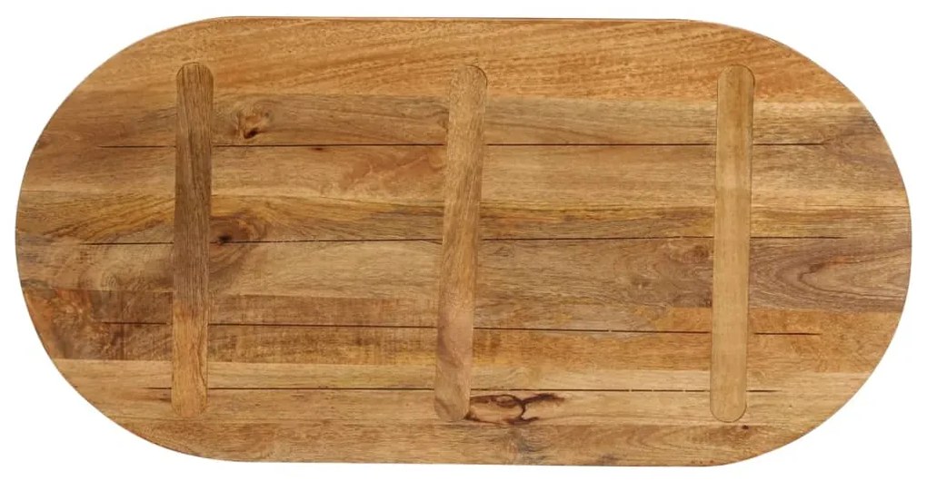 vidaXL Επιφάνεια Τραπεζιού Οβάλ 140x60x2,5 εκ. Μασίφ Ξύλο Μάνγκο