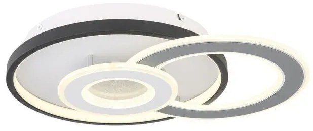 Πλαφονιέρα Φωτιστικό Οροφής LED 36W Μαύρο-Λευκό-Γκρι 1800Lm Brienna 48552D2 Globo Lighting-48552D2-Μαύρο-Λευκό 48552D2