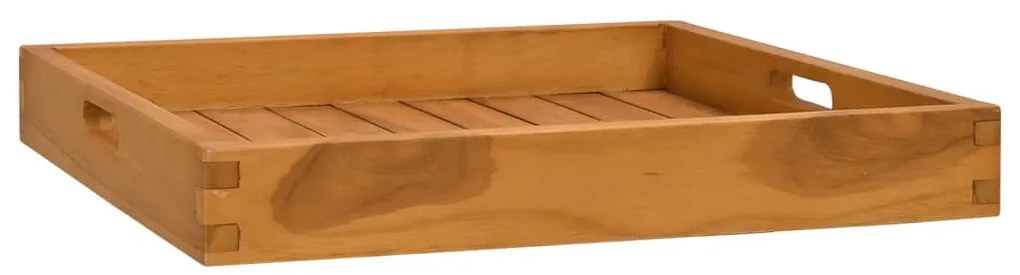 vidaXL Δίσκος Σερβιρίσματος 50 x 50 εκ. από Μασίφ Ξύλο Teak