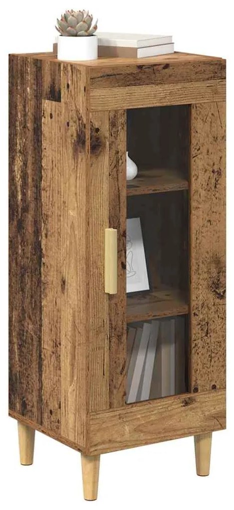 vidaXL Πλαϊνό γραφείο Παλιό ξύλο 34.5 x 32.5 x 90 εκ.