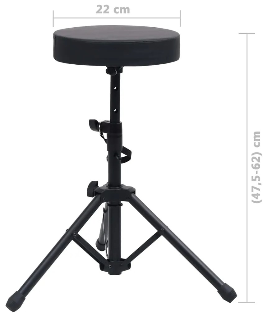 vidaXL Κάθισμα Ντραμς Ρυθμιζόμενο Στρογγυλό Μαύρο