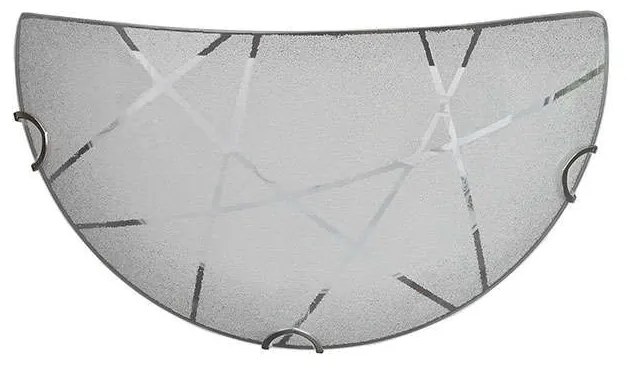 Φωτιστικό Τοίχου - Απλίκα Sandrina 201200100 30x15cm White-Chrome Trio Lighting Glass