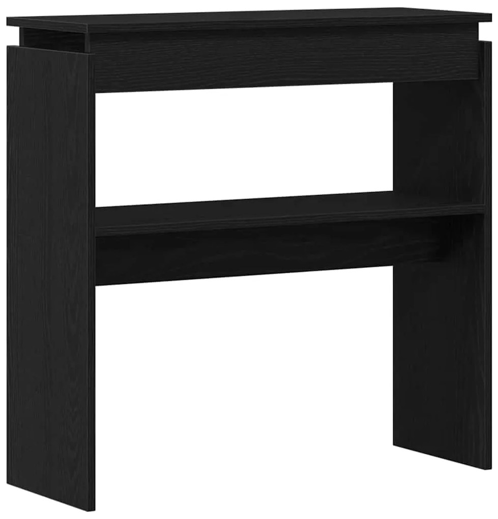 vidaXL Τραπέζι κονσόλας Μαύρη Οξυά 80 x 30 x 80 εκ. Επεξεργασμένο ξύλο