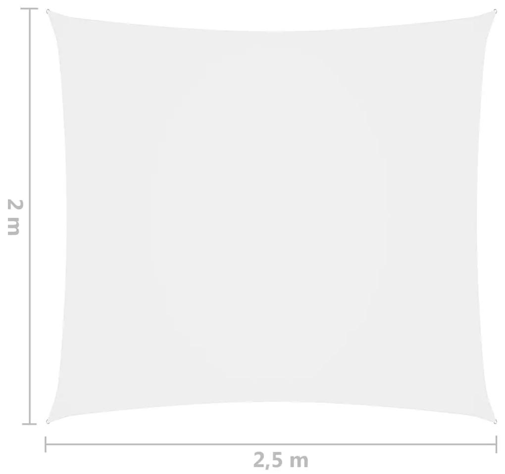vidaXL Πανί Σκίασης Ορθογώνιο Λευκό 2 x 2,5 μ. από Ύφασμα Oxford