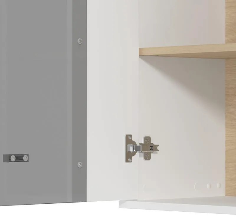 Σύνθετο σαλονιού PECKHAM Λευκό - Δρύς 260x40x183εκ. 260x40x183 εκ.