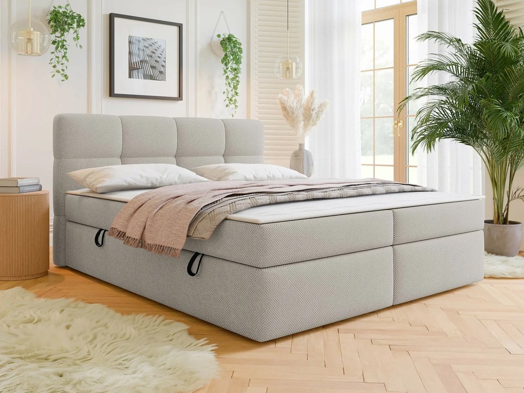 Κρεβάτι continental Beloit 117, 140x200, Ταπισερί,  Τάβλες για Κρεβάτι, 143x209x113cm,  Στρώμα