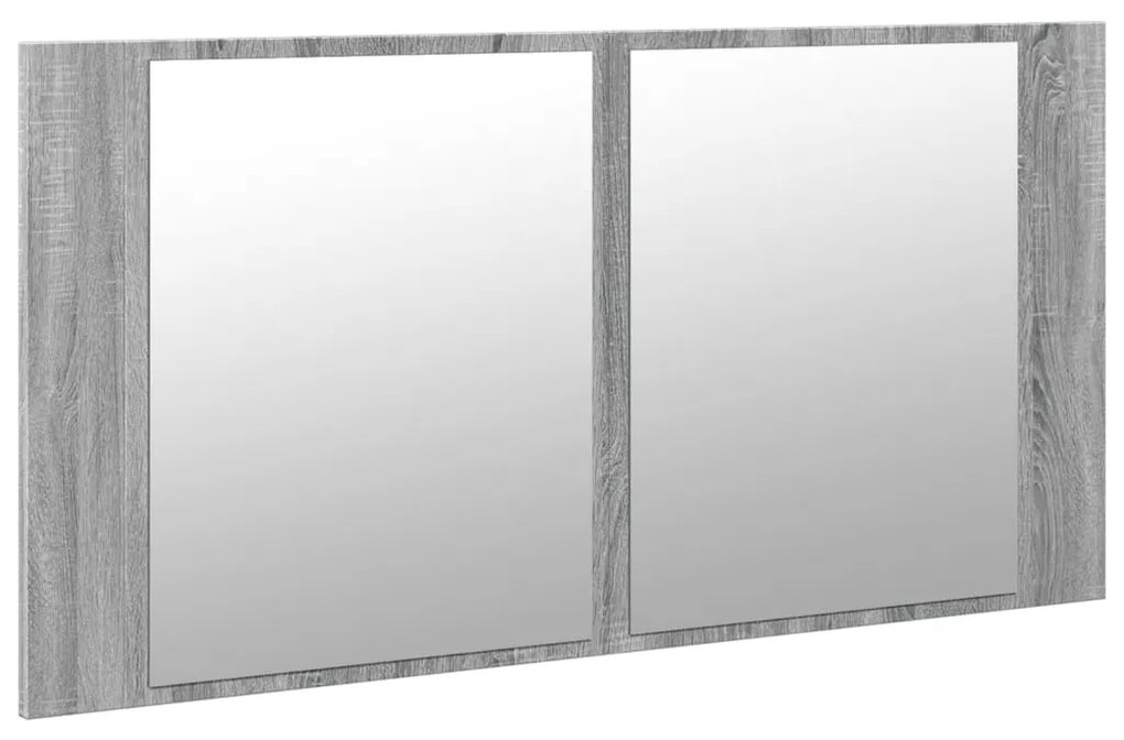 ΝΤΟΥΛΑΠΙ ΜΠΑΝΙΟΥ ΚΑΘΡΕΦΤΗ LED ΓΚΡΙ SONOMA 90X12X45ΕΚ. ΑΚΡΥΛΙΚΟ 834968