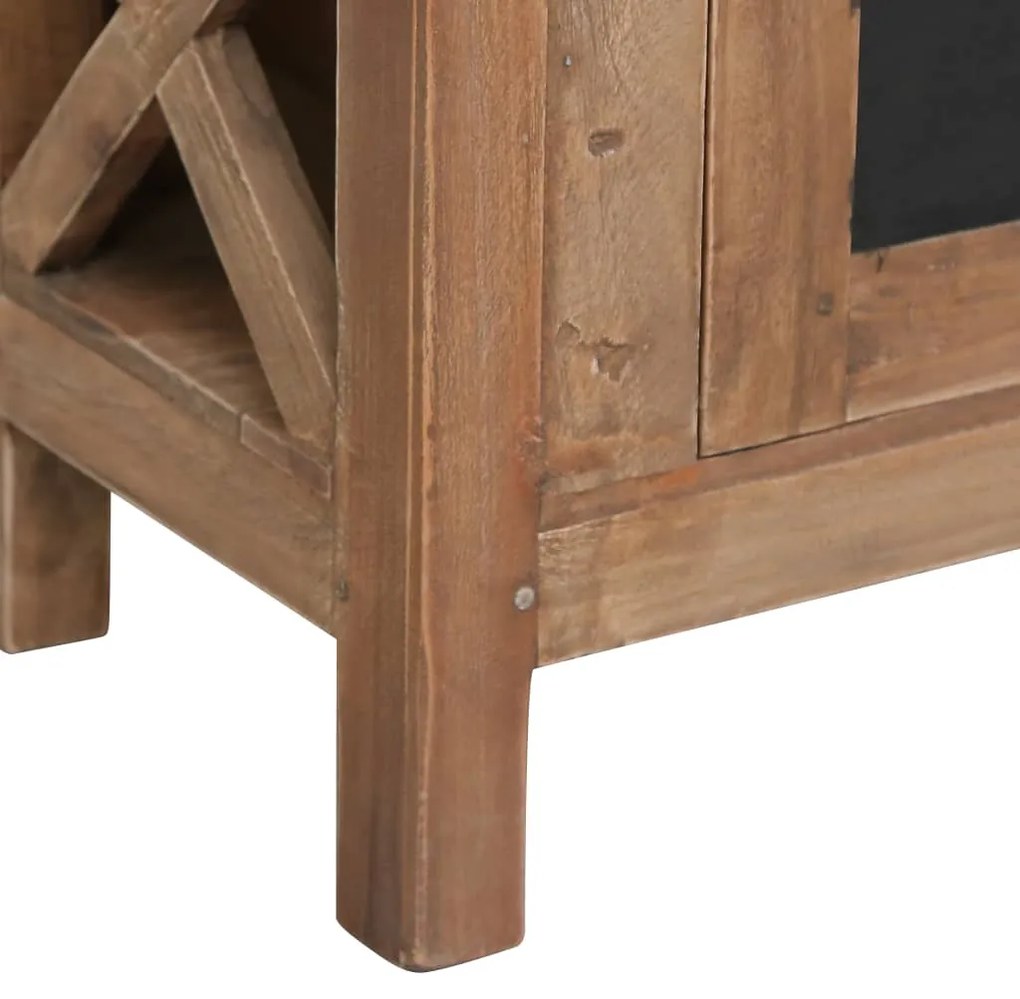 vidaXL Έπιπλο Τηλεόρασης με 3 Συρτάρια Καφέ 120x30x40 εκ. Μασίφ Μαόνι
