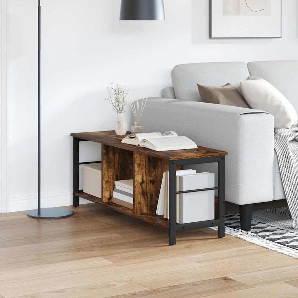 Ράφι Βιβλίων Καπνιστό Δρύς 102 x 32 x 40,5 εκ.