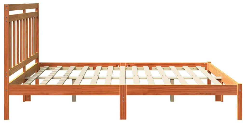 vidaXL Σκελετός Κρεβατιού με κεφαλάρι Κερωτό καφέ 180 x 200 cm