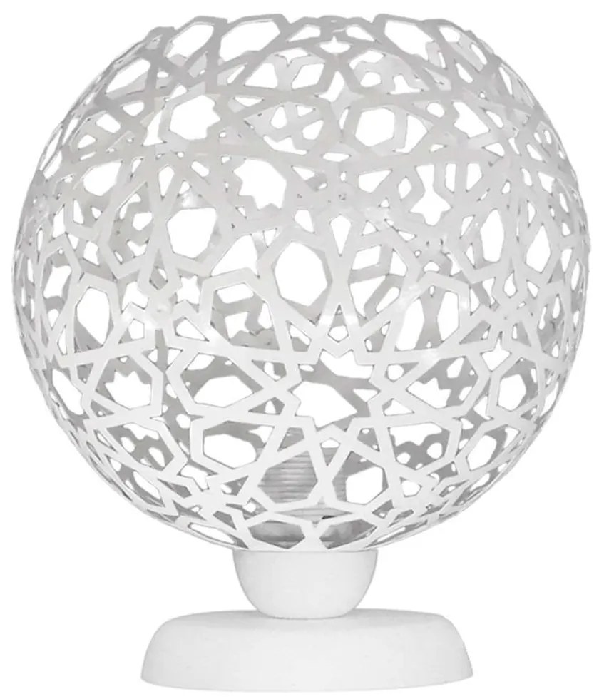 Φωτιστικό Επιτραπέζιο 09-0114 TL-07 Tunis Ε27 H28XΦ25cm White Heronia Metal