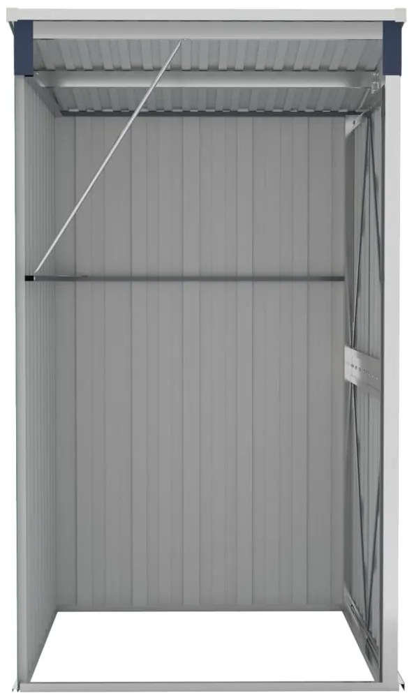 vidaXL Αποθήκη Κήπου Επιτοίχια Ανθρακί 118 x 100 x 178 εκ. από Ατσάλι