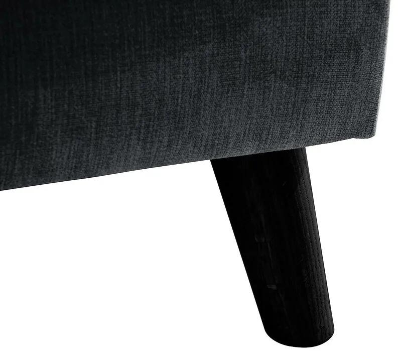 Γωνιακός Καναπές Scandinavian Choice P121, Σκούρο γκρι, Μαύρο, 327x200x80cm, 130 kg, Πόδια: Ξύλο | Epipla1.gr