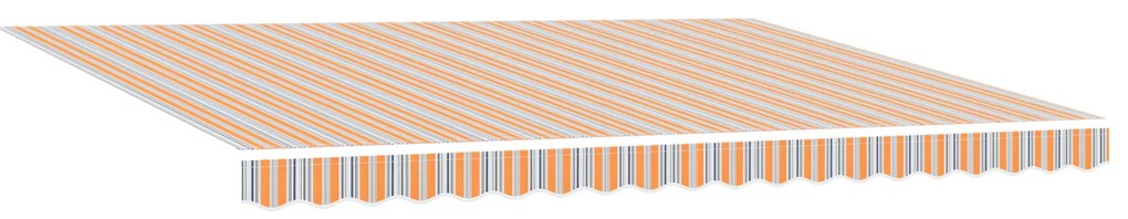 vidaXL Υποδοχή Ανασυρόμενης Τέντας Ριγέ 450x300 cm
