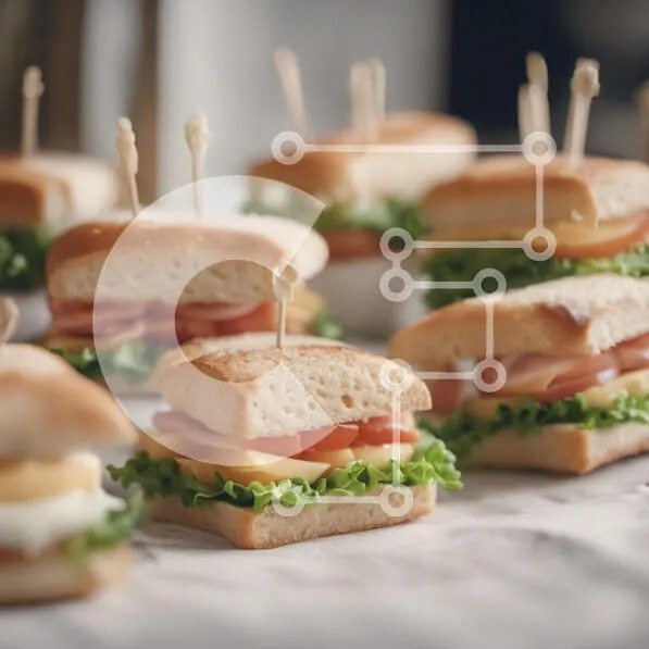 Σετ των 2 Intra Συλλεκτικό Ξύλινο Παζλ Plywood  4mm - Ομάδα σάντουιτς με οδοντογλυφίδες Σε Ξύλινο Κουτί - Διαστάσεις: 10x10 cm – 25 κομμάτια