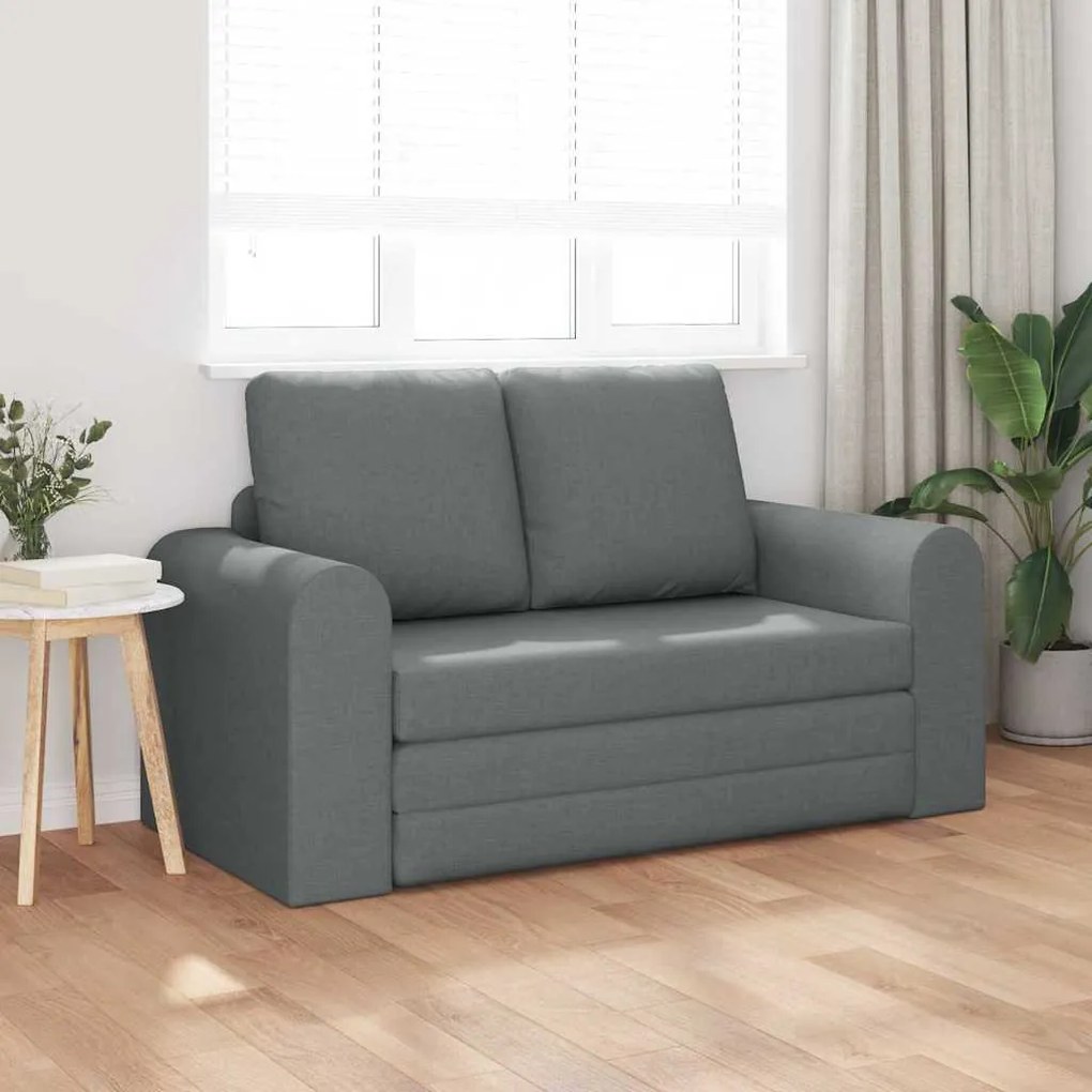 vidaXL Κρεβάτι καναπές Σκούρο γκρι 148 x 71 x 83 εκ. ύφασμα
