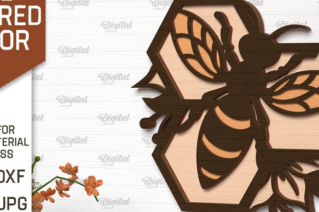 Intra απο ξύλο plywood 3mm-4mm πάχος Διακόσμηση τοίχου με στρώματα μέλισσας Δίασταση 30x20 cm INTRAFABR-100380344