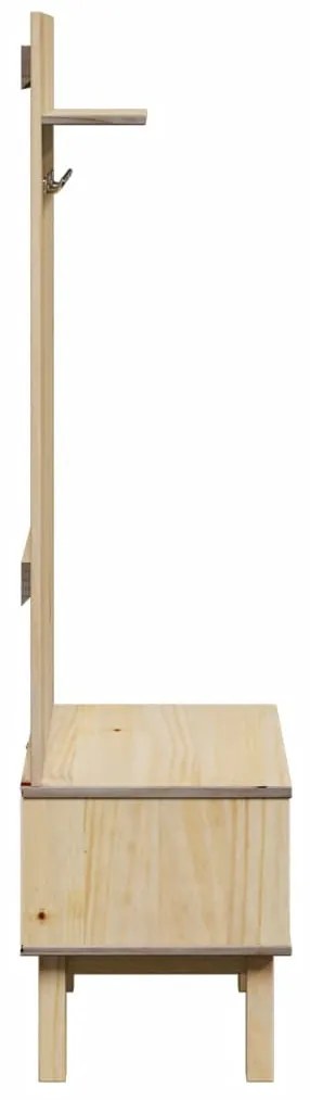 Έπιπλο χωλ OTTA 50x40x160 εκ. Μασίφ Ξύλο Πεύκου - Καφέ