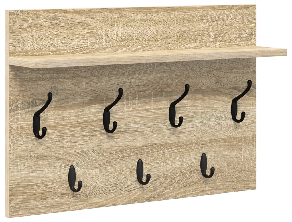 vidaXL Τοίχου Κρεμάστρα Sonoma Δρυς 60 x 40 x 12 cm Επεξεργασμένο ξύλο