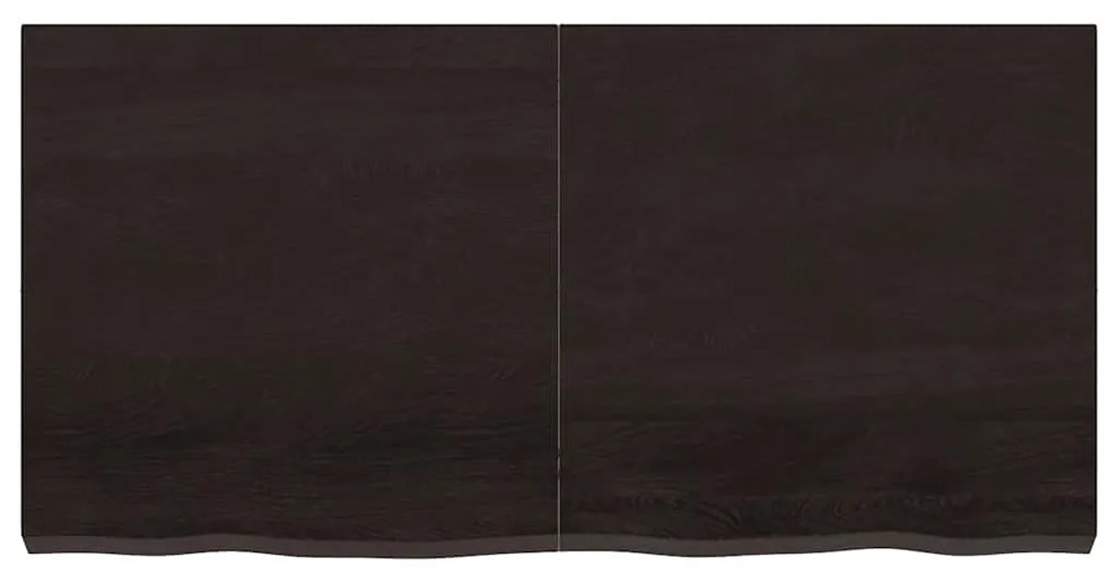 vidaXL Ράφι Τοίχου Σκούρο Καφέ 120x60x(2-6) εκ. Επεξ. Μασίφ Ξύλο Δρυός