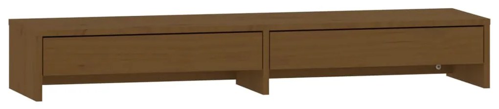 vidaXL Βάση Οθόνης Καφέ 100 x 27 x 15 εκ. από Μασίφ Ξύλο Πεύκου