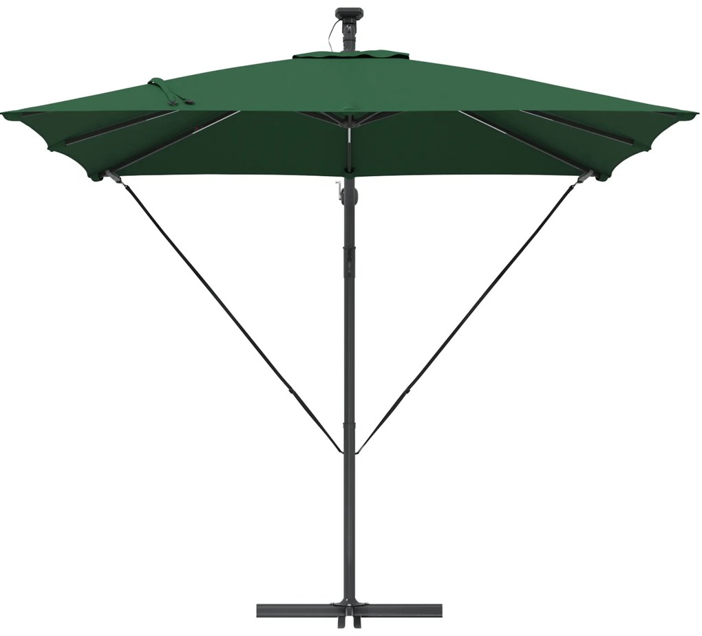 vidaXL Ομπρέλα Cantilever Banana Πράσινο 249 x 249 x 250 εκ.