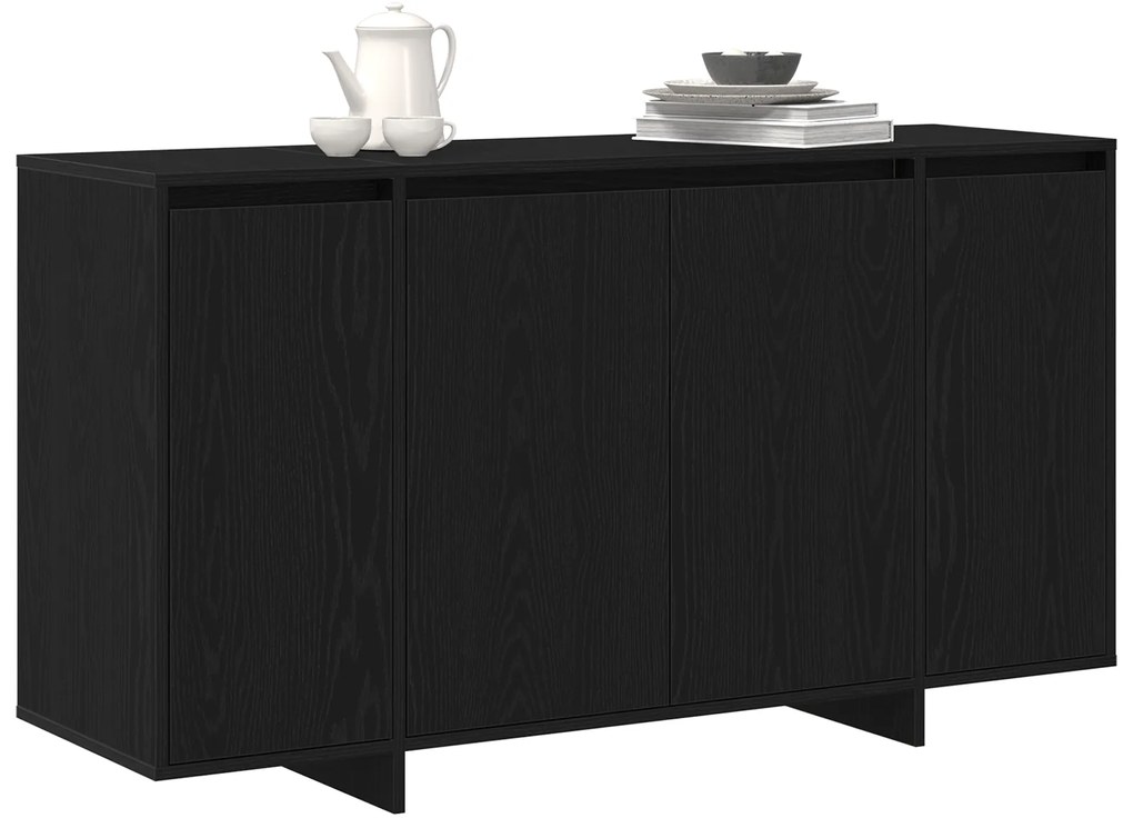 vidaXL Μαύρος Δρυς Μπουφέ Μαύρος δρυς Ξύλο 120 x 41 x 75 εκ. Μοντέρνος